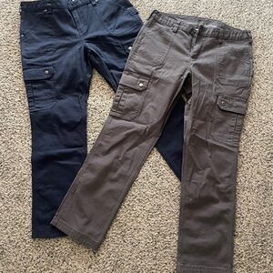 Women's Cargo Pants - Navy and Gray